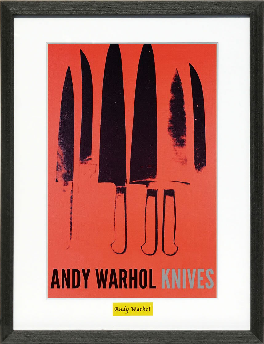 アンディ・ウォーホル ポスター 作品 猫 マリリン モンロー 花 キャンベルスープ 絵画 絵 複製画 版画 リトグラフ シルクスクリーン アートパネル ポップ アート インテリア フレーム付き 北欧 おしゃれアンディ・ウォーホル Knives, 1981-82 (red)