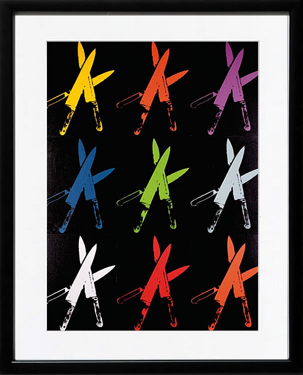 アンディ・ウォーホル ポスター 作品 猫 マリリン モンロー 花 キャンベルスープ 絵画 絵 複製画 版画 リトグラフ シルクスクリーン アートパネル ポップ アート インテリア フレーム付き 北欧 おしゃれアンディ・ウォーホル Knives, 1981-82 (multi)