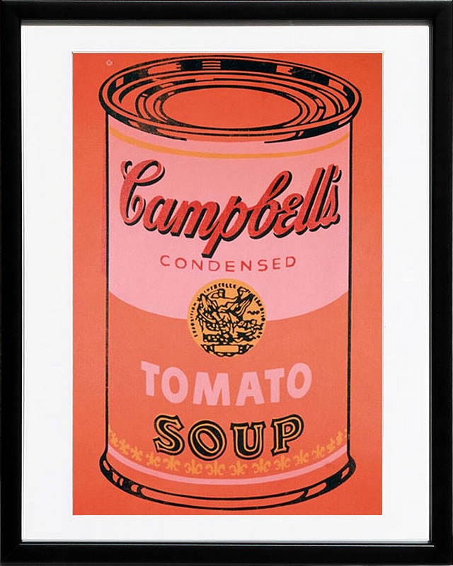 アンディ・ウォーホル ポスター 作品 猫 マリリン モンロー 花 キャンベルスープ 絵画 絵 複製画 版画 リトグラフ シルクスクリーン アートパネル ポップ アート インテリア フレーム付き 北欧 おしゃれアンディ・ウォーホル Campbell's Soup Can, c.1965 (Orange)