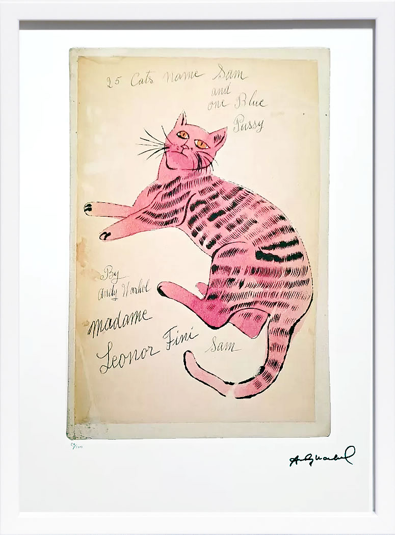 アンディ・ウォーホル ポスター 作品 猫 マリリン モンロー 花 キャンベルスープ 絵画 絵 複製画 版画 リトグラフ シルクスクリーン アートパネル ポップ アート インテリア フレーム付き 北欧 おしゃれアンディ・ウォーホル Cat Sam