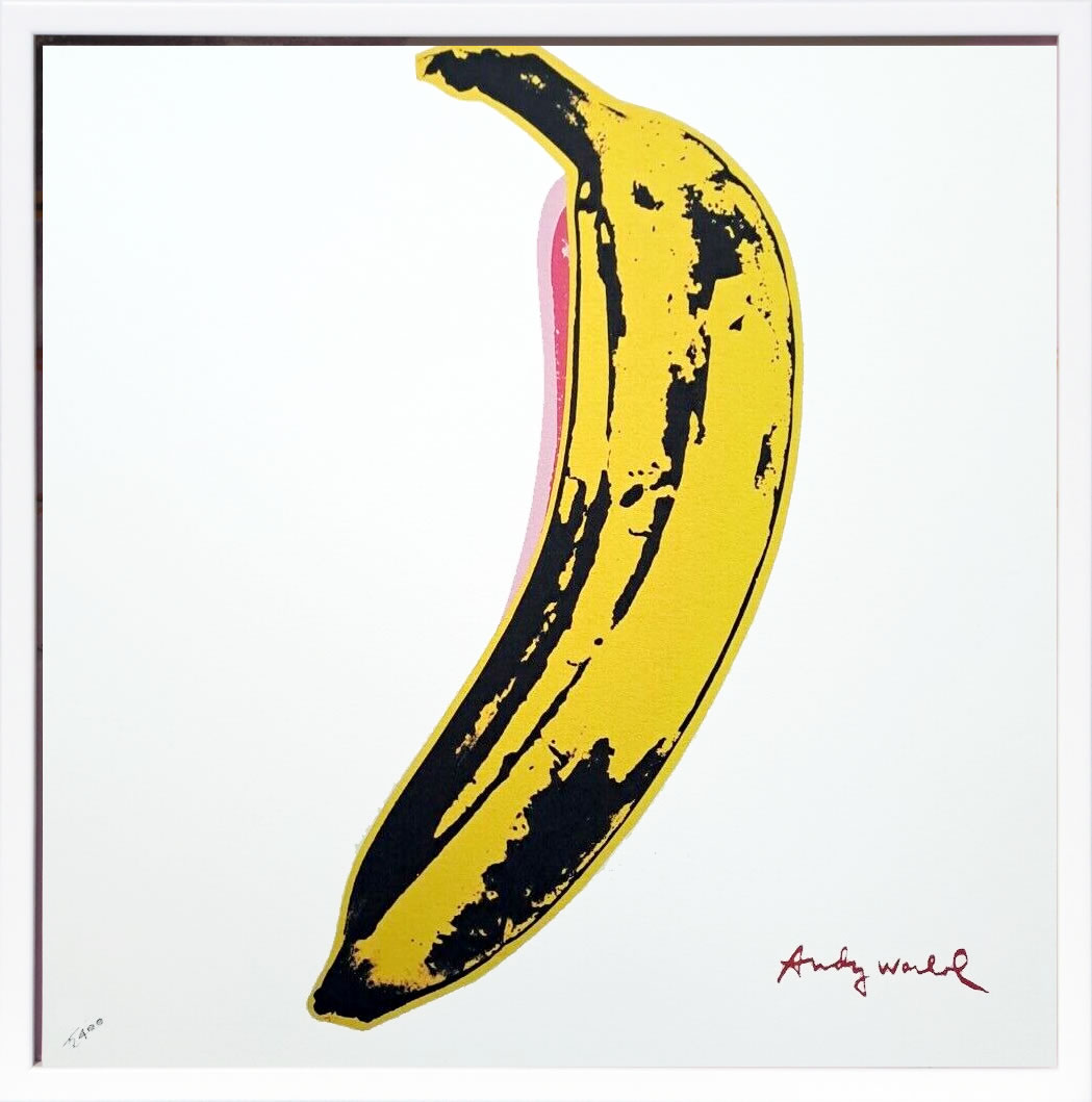アンディ・ウォーホル ポスター 作品 猫 マリリン モンロー 花 キャンベルスープ 絵画 絵 複製画 版画 リトグラフ シルクスクリーン アートパネル ポップ アート インテリア フレーム付き 北欧 おしゃれアンディ・ウォーホル Banana