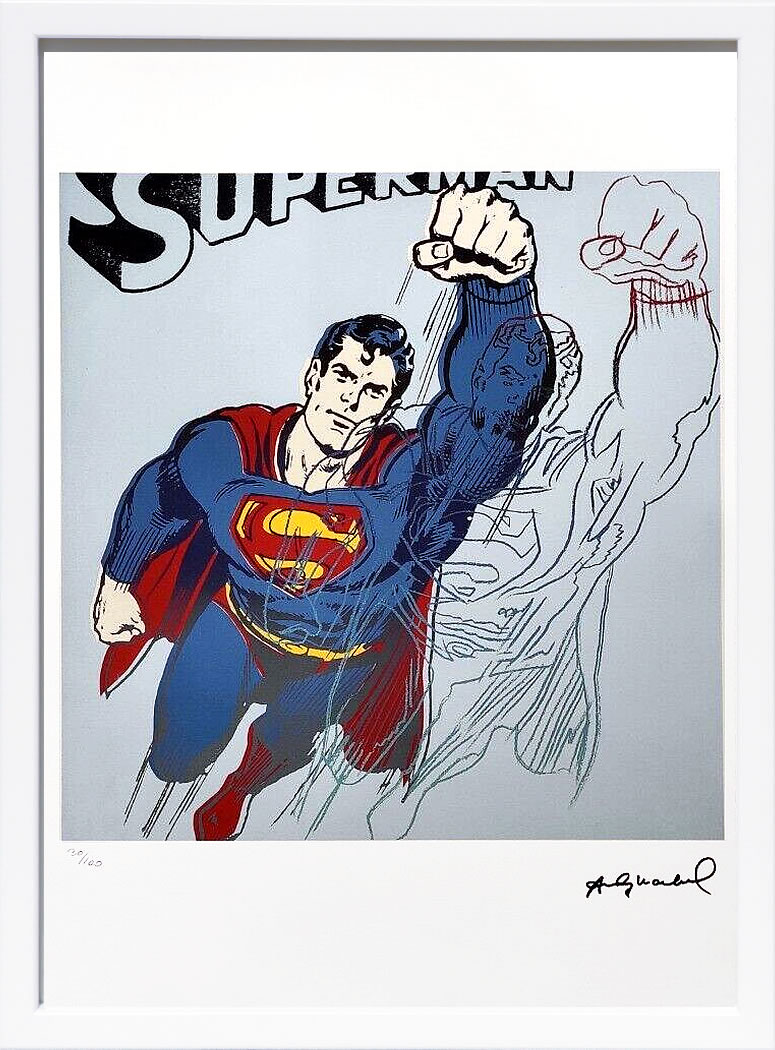 アンディ・ウォーホル ポスター 作品 猫 マリリン モンロー 花 キャンベルスープ 絵画 絵 複製画 版画 リトグラフ シルクスクリーン アートパネル ポップ アート インテリア フレーム付き 北欧 おしゃれアンディ・ウォーホル Superman