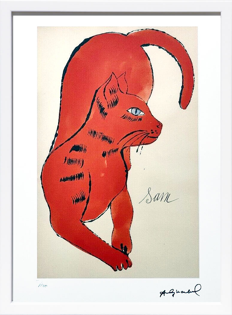 アンディ・ウォーホル ポスター 作品 猫 マリリン モンロー 花 キャンベルスープ 絵画 絵 複製画 版画 リトグラフ シルクスクリーン アートパネル ポップ アート インテリア フレーム付き 北欧 おしゃれアンディ・ウォーホル Cat Sam