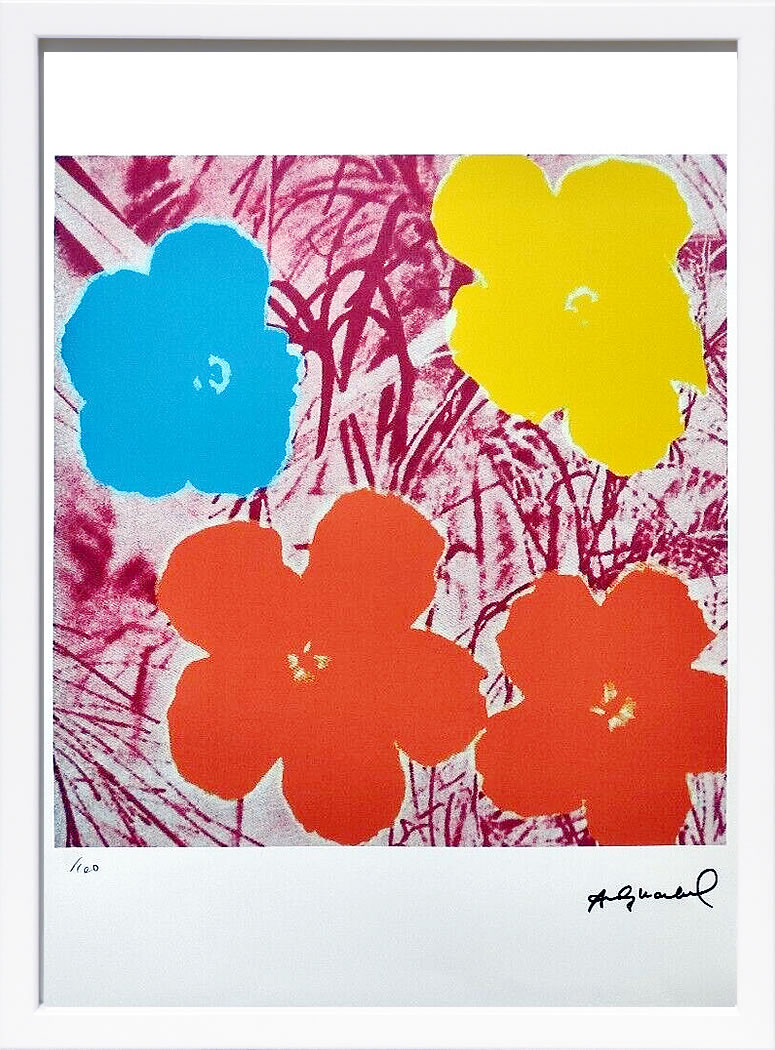 アンディ・ウォーホル ポスター 作品 猫 マリリン モンロー 花 キャンベルスープ 絵画 絵 複製画 版画 リトグラフ シルクスクリーン アートパネル ポップ アート インテリア フレーム付き 北欧 おしゃれアンディ・ウォーホル Flowers