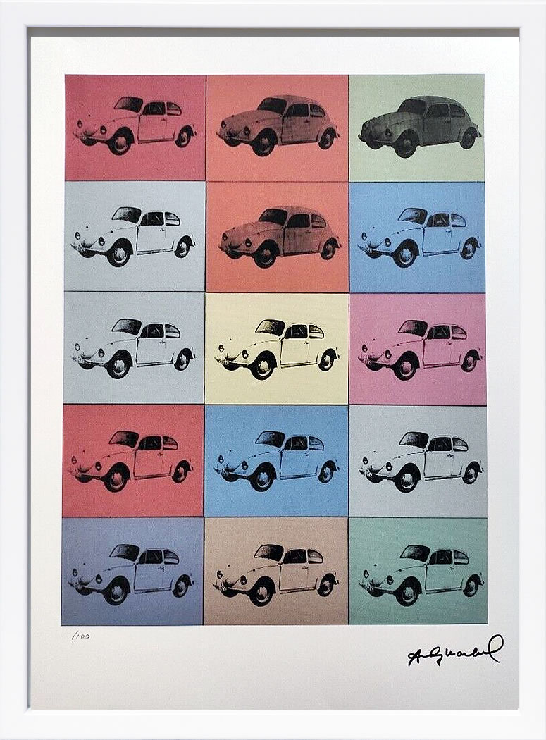 アンディ・ウォーホル ポスター 作品 猫 マリリン モンロー 花 キャンベルスープ 絵画 絵 複製画 版画 リトグラフ シルクスクリーン アートパネル ポップ アート インテリア フレーム付き 北欧 おしゃれアンディ・ウォーホル Volkswagen Beetle