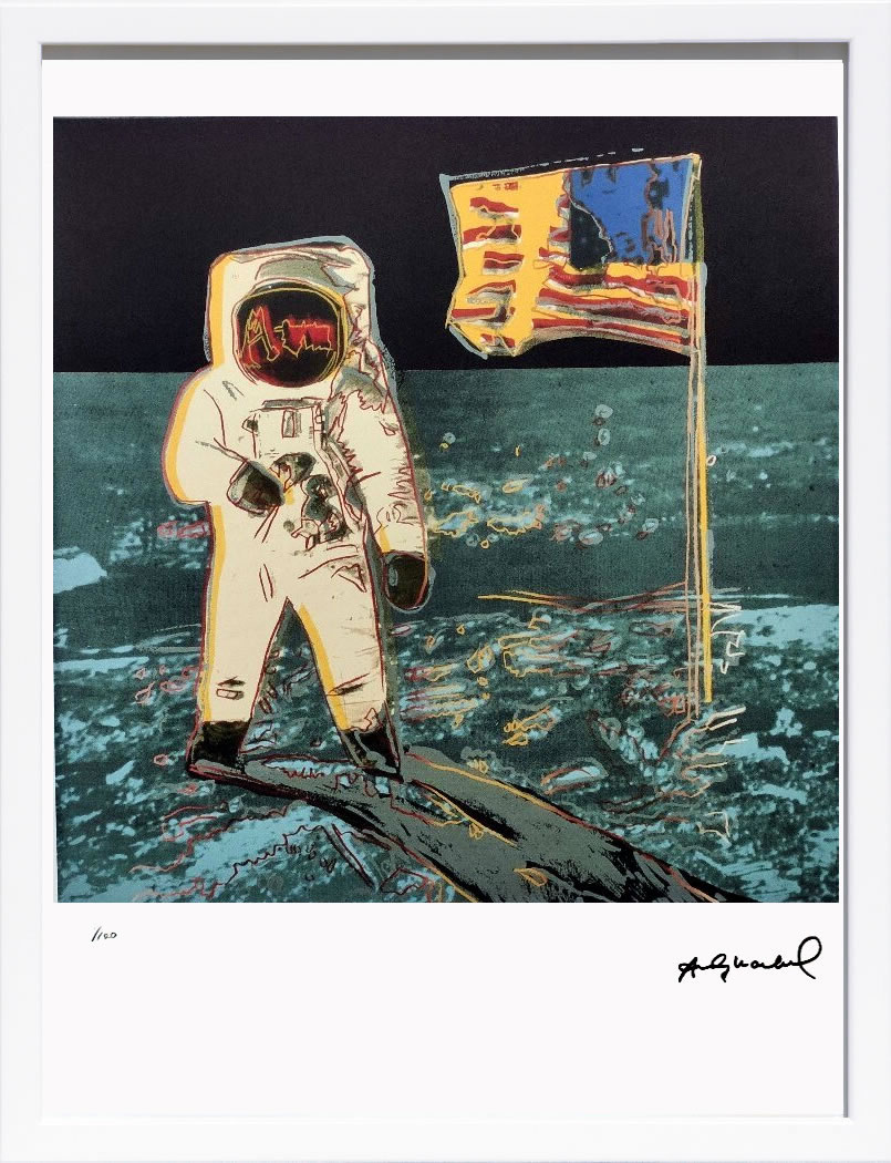 アンディ・ウォーホル ポスター 作品 猫 マリリン モンロー 花 キャンベルスープ 絵画 絵 複製画 版画 リトグラフ シルクスクリーン アートパネル ポップ アート インテリア フレーム付き 北欧 おしゃれアンディ・ウォーホル Moonwalk