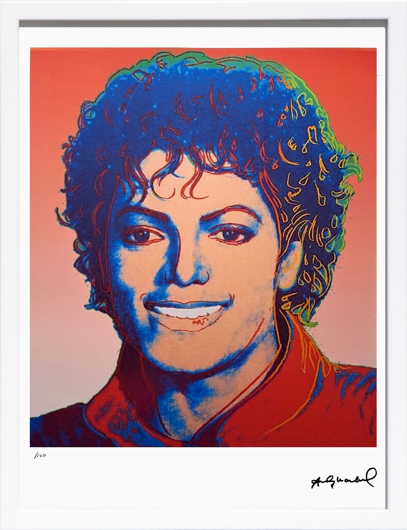 樂天商城 - アンディ・ウォーホル ポスター 作品 猫 マリリン モンロー 花 キャンベルスープ 絵画 絵 複製画 版画 リトグラフ シルクスクリーン アートパネル ポップ アート インテリア フレーム付き 北欧 おしゃれアンディ・ウォーホル Michael Jackson