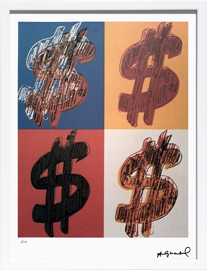 樂天商城 - アンディ・ウォーホル ポスター 作品 猫 マリリン モンロー 花 キャンベルスープ 絵画 絵 複製画 版画 リトグラフ シルクスクリーン アートパネル ポップ アート インテリア フレーム付き 北欧 おしゃれアンディ・ウォーホル Dollar