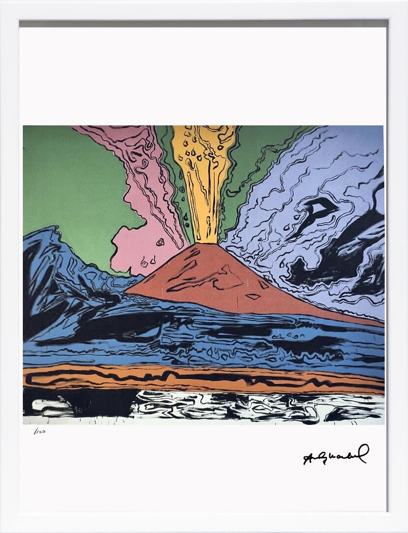 アンディ・ウォーホル ポスター 作品 猫 マリリン モンロー 花 キャンベルスープ 絵画 絵 複製画 版画 リトグラフ シルクスクリーン アートパネル ポップ アート インテリア フレーム付き 北欧 おしゃれアンディ・ウォーホル Mount Vesuvius