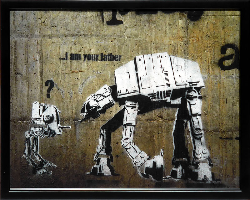 バンクシー 絵 絵画 アートパネル アート ポスター 版画 複製画 シルク スクリーン リトグラフ 作品 販売 風船と少女 ポップ アート 抽象画 アートフレーム インテリア フレーム付き 壁掛け 北欧 おしゃれバンクシー I'm your father