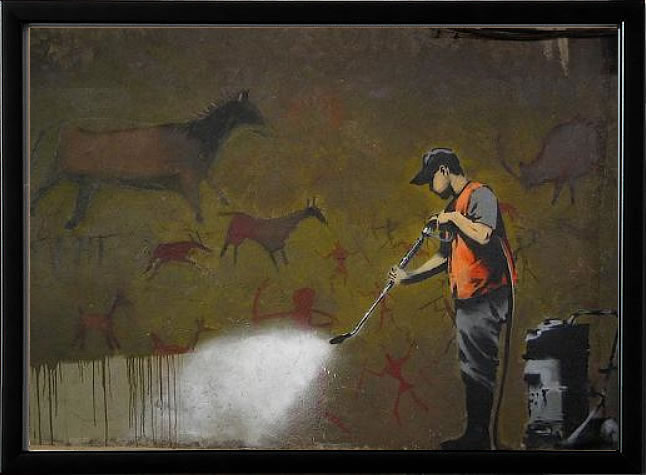 バンクシー 絵 絵画 アートパネル アート ポスター 版画 複製画 シルク スクリーン リトグラフ 作品 販売 風船と少女 ポップ アート 抽象画 アートフレーム インテリア フレーム付き 壁掛け 北欧 おしゃれバンクシー Cleaning Cave Drawings