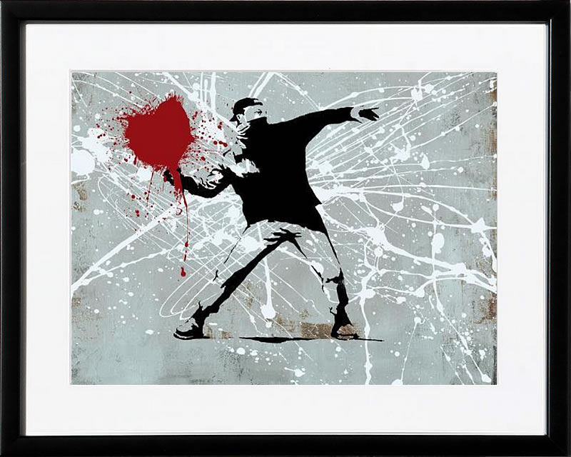 バンクシー 絵 絵画 アートパネル アート ポスター 版画 複製画 シルク スクリーン リトグラフ 作品 販売 風船と少女 ポップ アート 抽象画 アートフレーム インテリア フレーム付き 壁掛け 北欧 おしゃれバンクシー Painted heart Thrower