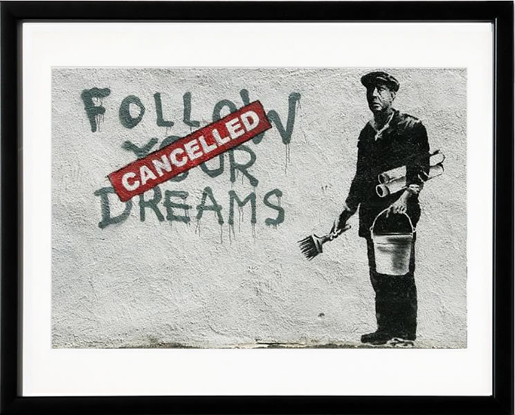 バンクシー 絵 絵画 アートパネル アート ポスター 版画 複製画 シルク スクリーン リトグラフ 作品 販売 風船と少女 ポップ アート 抽象画 アートフレーム インテリア フレーム付き 壁掛け 北欧 おしゃれバンクシー Cancelled Dreams