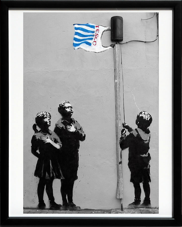 バンクシー 絵 絵画 アートパネル アート ポスター 版画 複製画 シルク スクリーン リトグラフ 作品 販売 風船と少女 ポップ アート 抽象画 アートフレーム インテリア フレーム付き 壁掛け 北欧 おしゃれバンクシー Essex Road