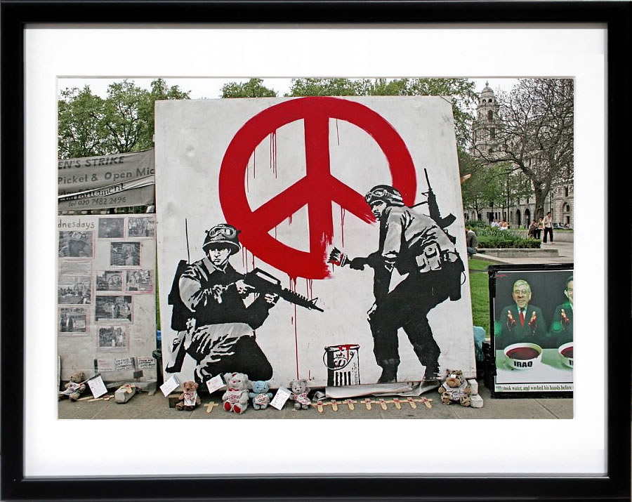 バンクシー 絵 絵画 アートパネル アート ポスター 版画 複製画 シルク スクリーン リトグラフ 作品 販売 風船と少女 ポップ アート 抽象画 アートフレーム インテリア フレーム付き 壁掛け 北欧 おしゃれバンクシー Parliament Square (Colour)