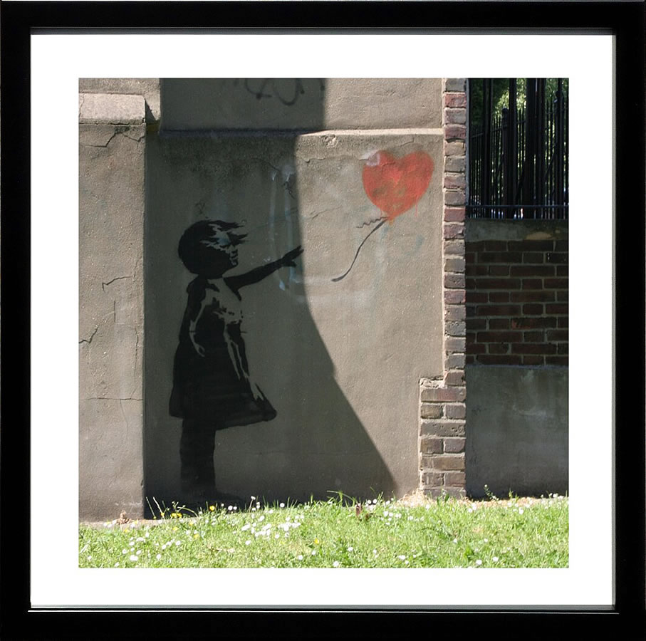 バンクシー 絵 絵画 アートパネル アート ポスター 版画 複製画 シルク スクリーン リトグラフ 作品 販売 風船と少女 ポップ アート 抽象画 アートフレーム インテリア フレーム付き 壁掛け 北欧 おしゃれバンクシー New North Road (Colour)