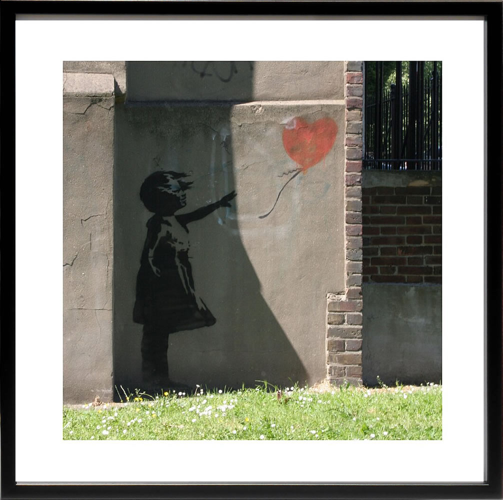 バンクシー 絵 絵画 アートパネル アート ポスター 版画 複製画 シルク スクリーン リトグラフ 作品 販売 風船と少女 ポップ アート 抽象画 アートフレーム インテリア フレーム付き 壁掛け 北欧 おしゃれバンクシー New North Road (Colour)