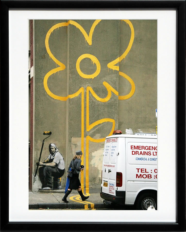 バンクシー 絵 絵画 アートパネル アート ポスター 版画 複製画 シルク スクリーン リトグラフ 作品 販売 風船と少女 ポップ アート 抽象画 アートフレーム インテリア フレーム付き 壁掛け 北欧 おしゃれバンクシー Street Flower