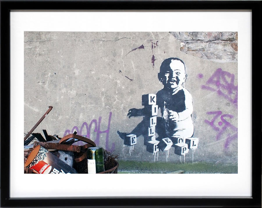 バンクシー 絵 絵画 アートパネル アート ポスター 版画 複製画 シルク スクリーン リトグラフ 作品 販売 風船と少女 ポップ アート 抽象画 アートフレーム インテリア フレーム付き 壁掛け 北欧 おしゃれバンクシー Hackney Wick 2