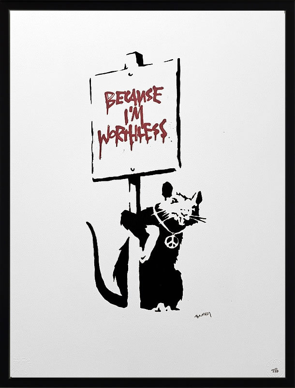 【COA証明書付】バンクシー 絵 絵画 アートパネル アート ポスター 版画 複製画 シルク スクリーン リトグラフ 作品 販売 風船と少女 ポップ アート 抽象画 アートフレーム インテリア フレーム付き 壁掛け 北欧 おしゃれバンクシー Because I am Worthless