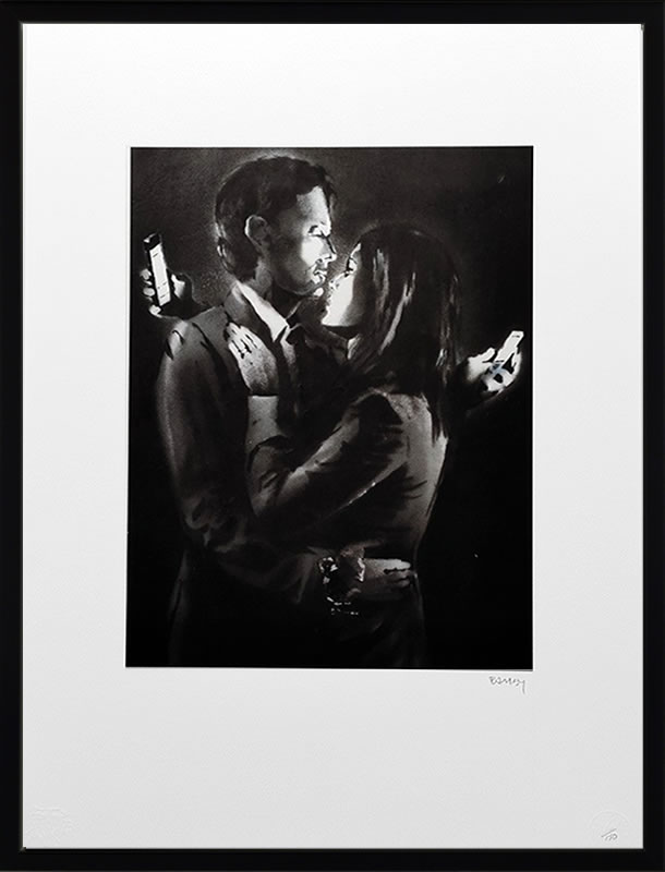 【COA証明書付】バンクシー 絵 絵画 アートパネル アート ポスター 版画 複製画 シルク スクリーン リトグラフ 作品 販売 風船と少女 ポップ アート 抽象画 アートフレーム インテリア フレーム付き 壁掛け 北欧 おしゃれバンクシー Mobile Lovers