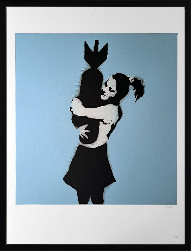 【COA証明書付】バンクシー 絵 絵画 アートパネル アート ポスター 版画 複製画 シルク スクリーン リトグラフ 作品 販売 風船と少女 ポップ アート 抽象画 アートフレーム インテリア フレーム付き 壁掛け 北欧 おしゃれバンクシー Bomb Hugger