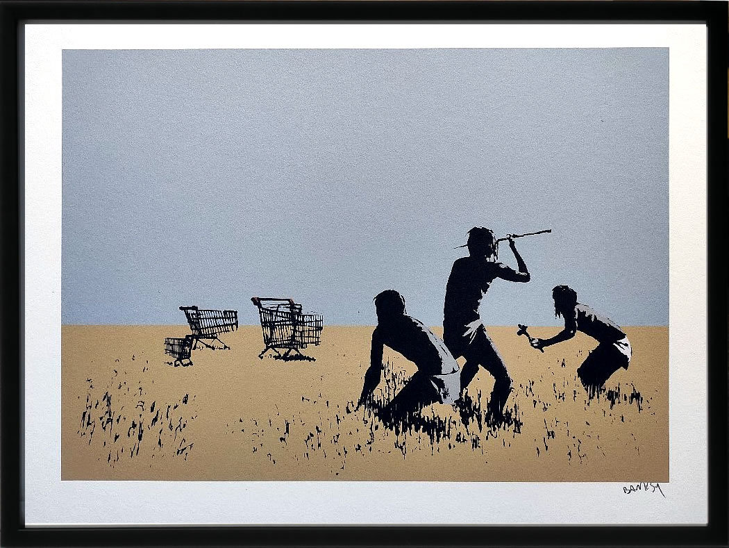 バンクシー 絵 絵画 アートパネル アート ポスター 版画 複製画 シルク スクリーン リトグラフ 作品 販売 風船と少女 ポップ アート 抽象画 アートフレーム インテリア フレーム付き 壁掛け 北欧 おしゃれバンクシー Trolley Hunter