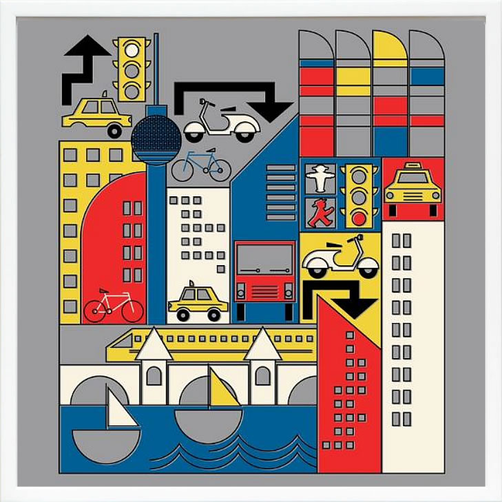 バウハウス BAUHAUS デザイン ポスター アートフレーム アートポスター アートパネル 絵画 絵 複製画 版画 作品 リトグラフ シルクスクリーン ミッドセンチュリー ポスター インテリア フレーム付き 抽象画 壁掛け 北欧 おしゃれバウハウス Bauhaus Berlin