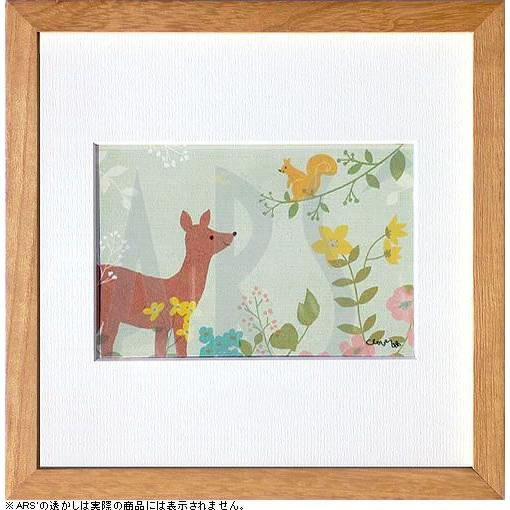 向井さち子 クローバーデザイン Clover アートパネル アートポスター アートフレーム 絵画 絵 複製画 版画 作品 ポスター リトグラフ シルクスクリーン ナチュラル インテリア フレーム付き 壁掛け 北欧 おしゃれ向井 さち子 ともだち