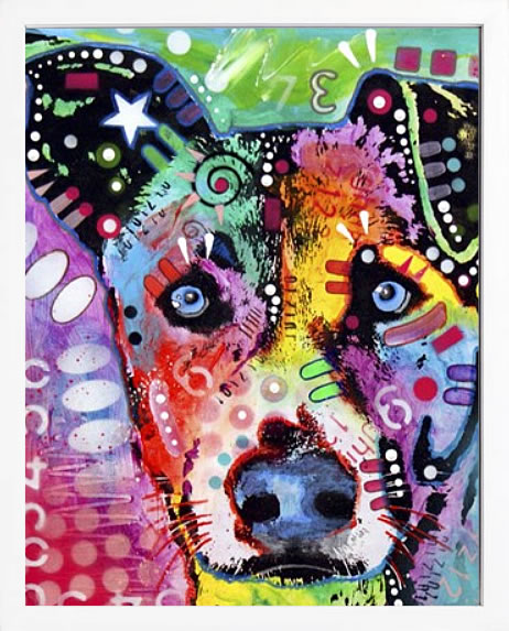 ディーン ルッソ 犬 猫 動物 絵画 ポスター アートパネル アートポスター ポップ アート 絵 複製画 版画 抽象画 作品 リトグラフ シルクスクリーン アートフレーム インテリア フレーム付き 壁掛け 北欧 おしゃれディーン・ルッソ Flipped