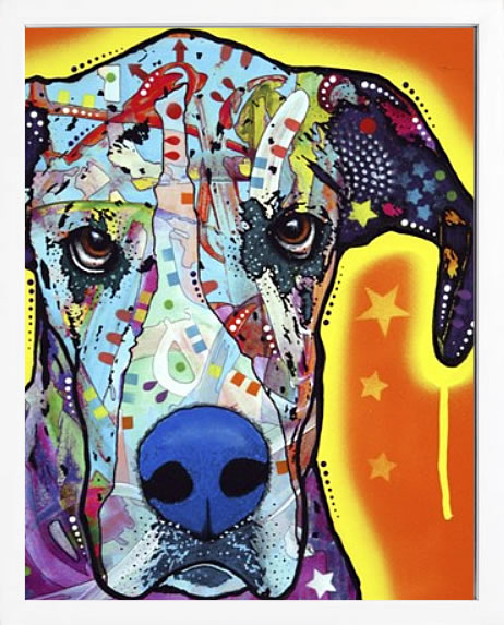 ディーン ルッソ 犬 猫 動物 絵画 ポスター アートパネル アートポスター ポップ アート 絵 複製画 版画 抽象画 作品 リトグラフ シルクスクリーン アートフレーム インテリア フレーム付き 壁掛け 北欧 おしゃれディーン・ルッソ Great Dane