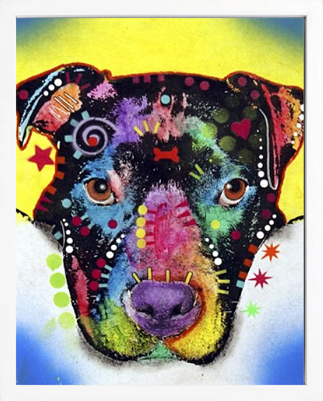 Rakuten - ディーン ルッソ 犬 猫 動物 絵画 ポスター アートパネル アートポスター ポップ アート 絵 複製画 版画 抽象画 作品 リトグラフ シルクスクリーン アートフレーム インテリア フレーム付き 壁掛け 北欧 おしゃれディーン・ルッソ Otter Pitbull