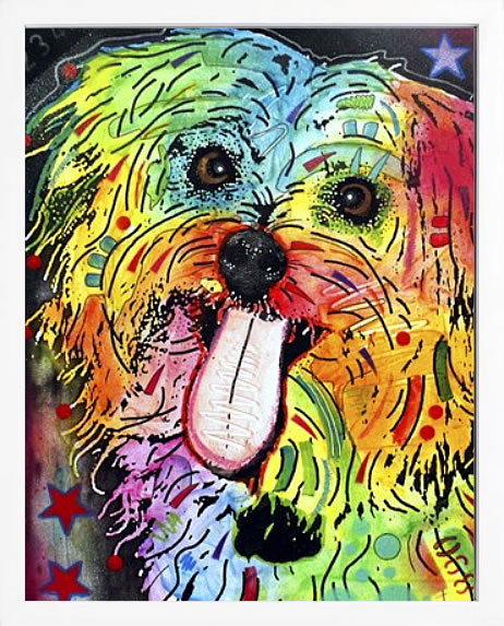 ディーン ルッソ 犬 猫 動物 絵画 ポスター アートパネル アートポスター ポップ アート 絵 複製画 版画 抽象画 作品 リトグラフ シルクスクリーン アートフレーム インテリア フレーム付き 壁掛け 北欧 おしゃれディーン・ルッソ Shih Tzu