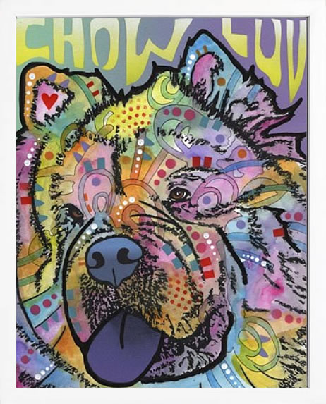 ディーン ルッソ 犬 猫 動物 絵画 ポスター アートパネル アートポスター ポップ アート 絵 複製画 版画 抽象画 作品 リトグラフ シルクスクリーン アートフレーム インテリア フレーム付き 壁掛け 北欧 おしゃれディーン・ルッソ Chow Luv