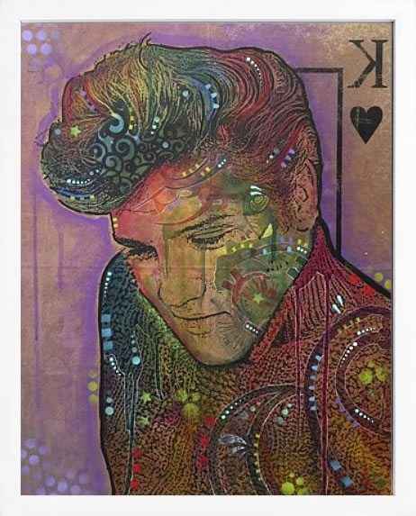 ディーン ルッソ 犬 猫 動物 絵画 ポスター アートパネル アートポスター ポップ アート 絵 複製画 版画 抽象画 作品 リトグラフ シルクスクリーン アートフレーム インテリア フレーム付き 壁掛け 北欧 おしゃれディーン・ルッソ Purple King