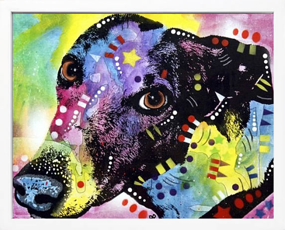 ディーン ルッソ 犬 猫 動物 絵画 ポスター アートパネル アートポスター ポップ アート 絵 複製画 版画 抽象画 作品 リトグラフ シルクスクリーン アートフレーム インテリア フレーム付き 壁掛け 北欧 おしゃれディーン・ルッソ Greyt