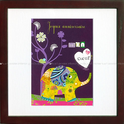 樂天商城 - アートパネル アートポスター 絵画 インテリア ポスター タペストリー 壁掛け アートフレーム ウォールアート アートボード モノトーン モノクロ アンティーク シンプル モダン 北欧 おしゃれパッチワークフレーム ゾウさん