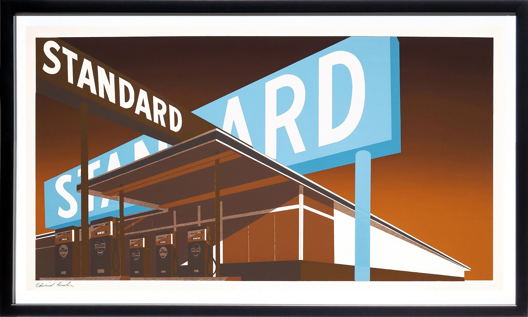 エド・ルシェ 絵画 絵 ポスター 複製画 版画 作品 リトグラフ シルクスクリーン アートパネル アートポスター ポップ アート インテリア フレーム付き 抽象画 壁掛け 北欧 おしゃれエド・ルシェ Double Standard