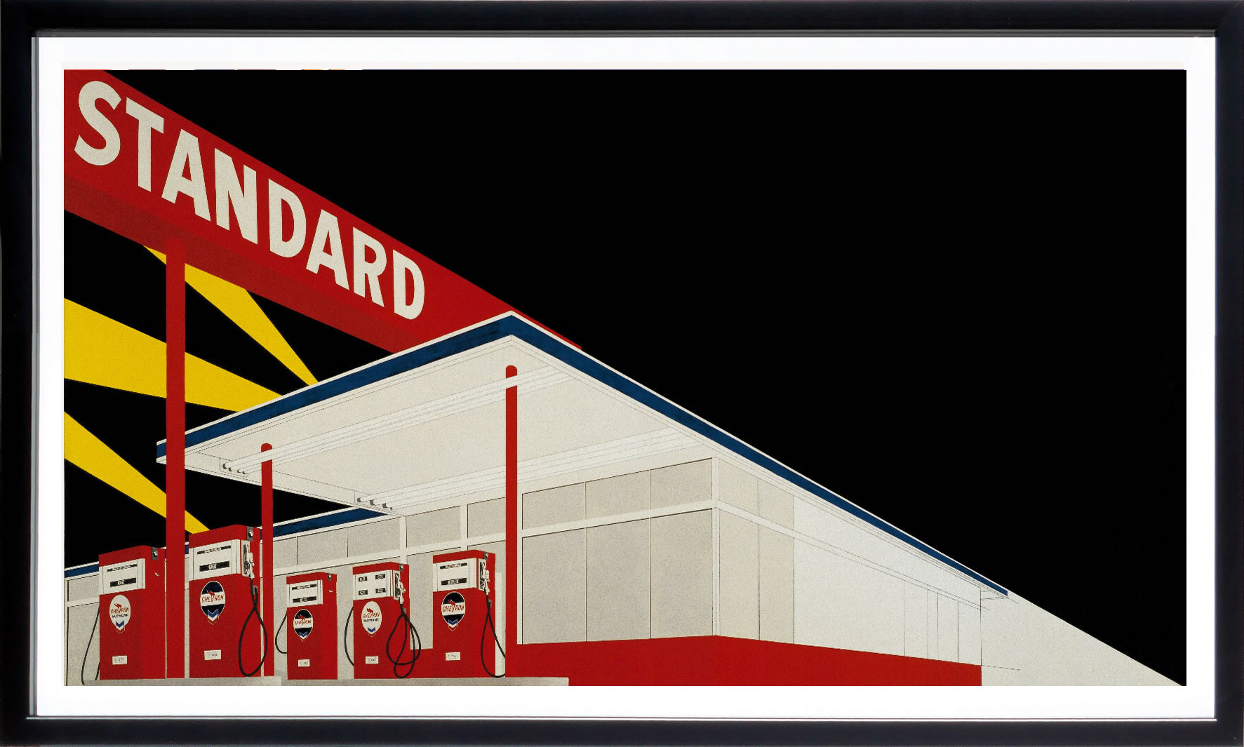 エド・ルシェ 絵画 絵 ポスター 複製画 版画 作品 リトグラフ シルクスクリーン アートパネル アートポスター ポップ アート インテリア フレーム付き 抽象画 壁掛け 北欧 おしゃれエド・ルシェ Standard Station, Amarillo, Texas