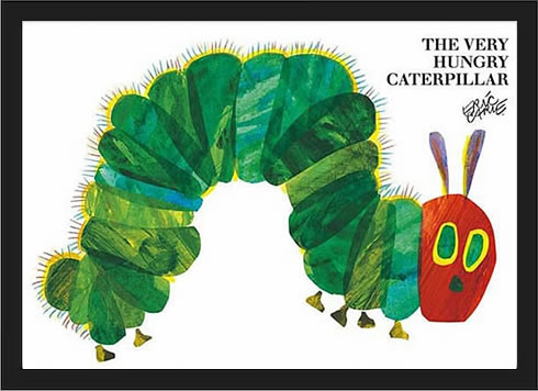 エリックカール ポスター グッズ はらぺこあおむし 絵画 絵 複製画 版画 作品 リトグラフ シルクスクリーン アートパネル アートポスター アートフレーム ナチュラル インテリア フレーム付き 壁掛け 北欧 おしゃれエリック・カール はらぺこあおむし