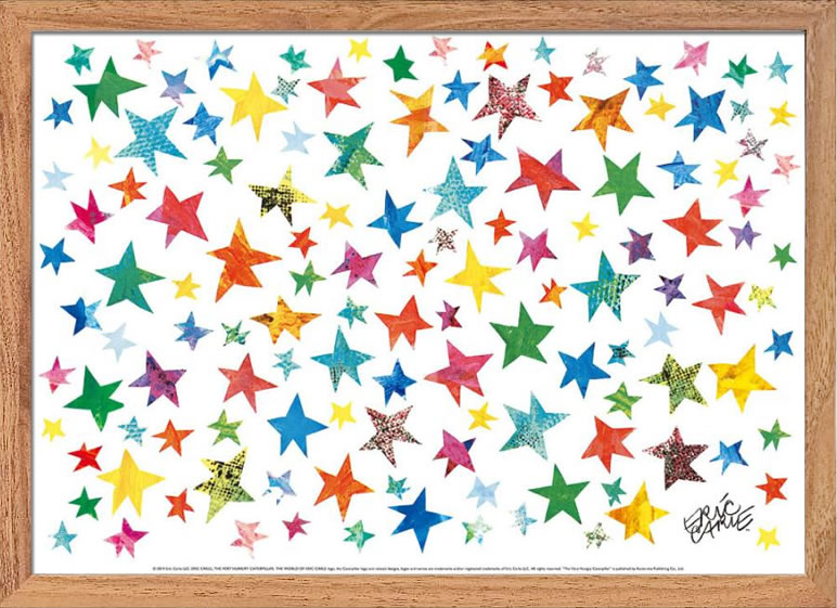 樂天商城 - エリックカール ポスター グッズ はらぺこあおむし 絵画 絵 複製画 版画 作品 リトグラフ シルクスクリーン アートパネル アートポスター アートフレーム ナチュラル インテリア フレーム付き 壁掛け 北欧 おしゃれエリック・カール スター