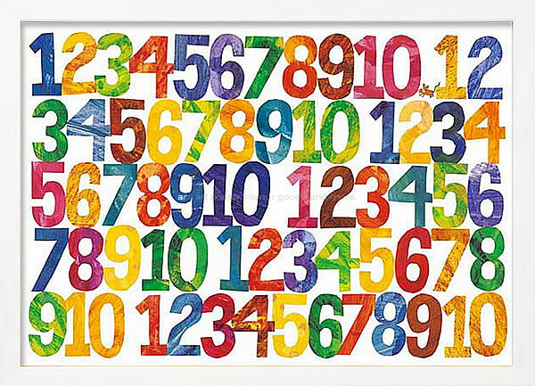 エリックカール ポスター グッズ はらぺこあおむし 絵画 絵 複製画 版画 作品 リトグラフ シルクスクリーン アートパネル アートポスター アートフレーム ナチュラル インテリア フレーム付き 壁掛け 北欧 おしゃれエリック・カール ナンバーズ