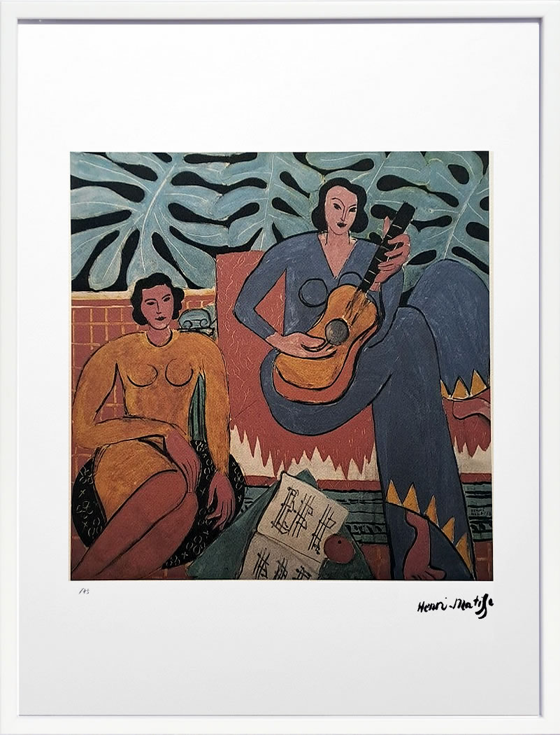 アンリ マティス 絵画 絵 ポスター アートパネル アートポスター リトグラフ モダン アート 低木 ダンス 複製画 版画 シルクスクリーン 絵画インテリア フレーム付き 北欧 おしゃれアンリ・マティス The Music (La Musique)