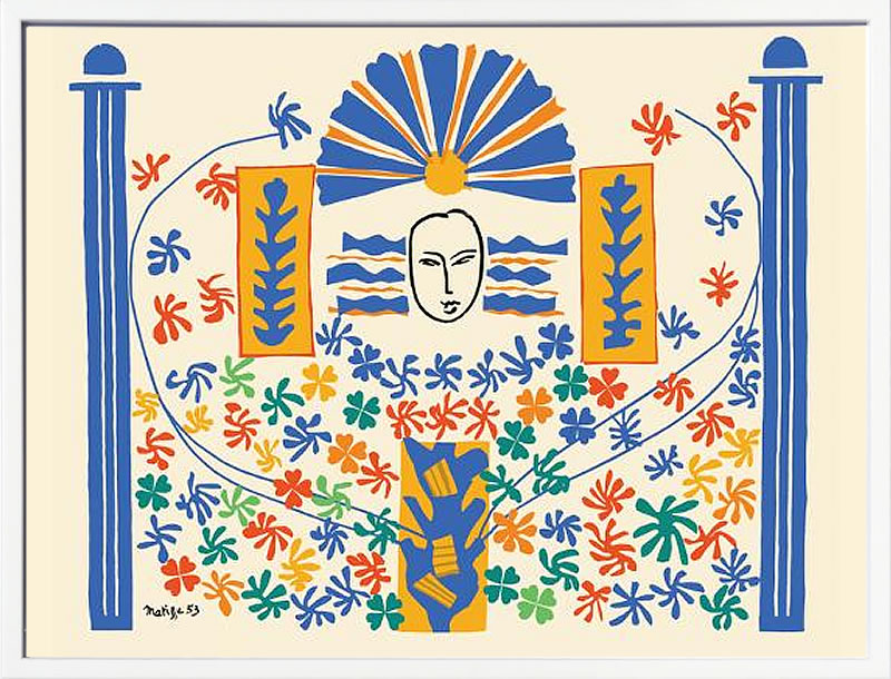 アンリ マティス 絵画 絵 ポスター アートパネル アートポスター リトグラフ モダン アート 低木 ダンス 複製画 版画 シルクスクリーン 絵画インテリア フレーム付き 北欧 おしゃれアンリ・マティス Apollo (Apollon) - Artist Model for a Ceramic Tile Mural