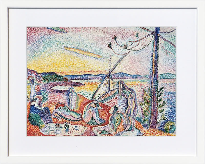 アンリ マティス 絵画 絵 ポスター アートパネル アートポスター リトグラフ モダン アート 低木 ダンス 複製画 版画 シルクスクリーン 絵画インテリア フレーム付き 北欧 おしゃれアンリ・マティス Luxe, Calm And Volupt, by Henri Matisse, 1904, 20th Century