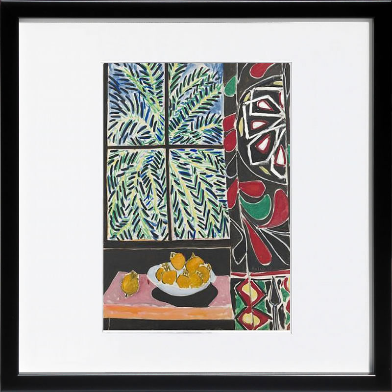 アンリ マティス 絵画 絵 ポスター アートパネル アートポスター リトグラフ モダン アート 低木 ダンス 複製画 版画 シルクスクリーン 絵画インテリア フレーム付き 北欧 おしゃれアンリ・マティス Interior With Egyptian Curtain