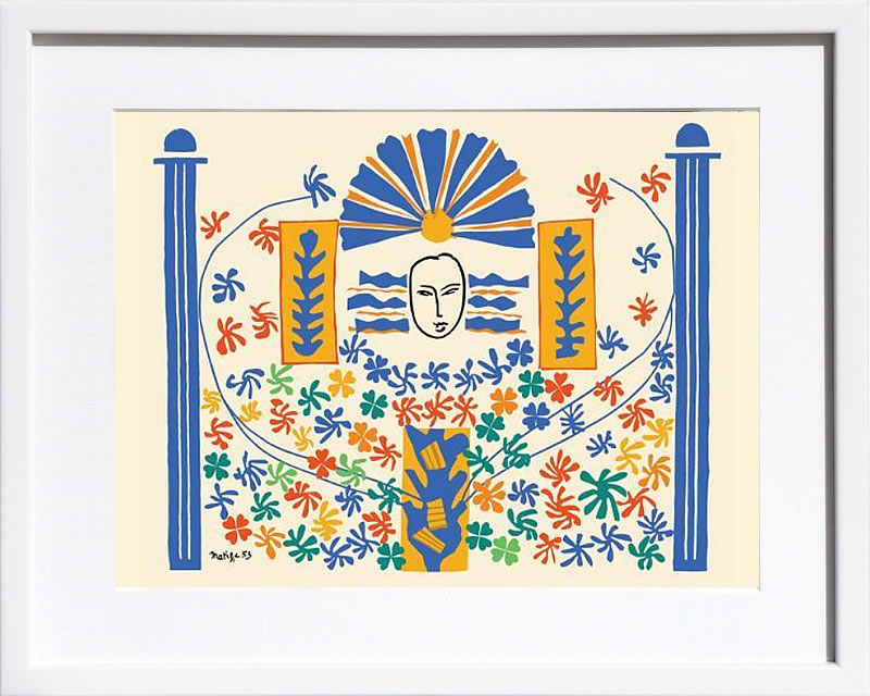 アンリ マティス 絵画 絵 ポスター アートパネル アートポスター リトグラフ モダン アート 低木 ダンス 複製画 版画 シルクスクリーン 絵画インテリア フレーム付き 北欧 おしゃれアンリ・マティス Apollo (Apollon) - Artist Model for a Ceramic Tile Mural