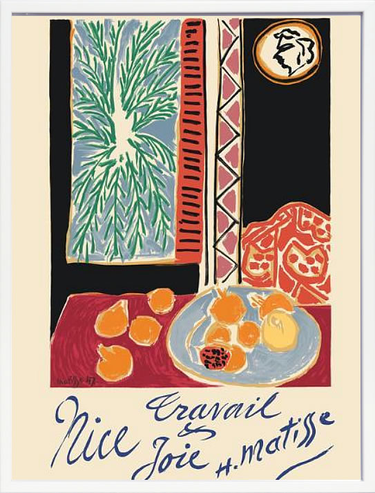 アンリ マティス 絵画 絵 ポスター アートパネル アートポスター リトグラフ モダン アート 低木 ダンス 複製画 版画 シルクスクリーン 絵画インテリア フレーム付き 北欧 おしゃれアンリ・マティス Nice France - Travail et Joie (Work and Joy)