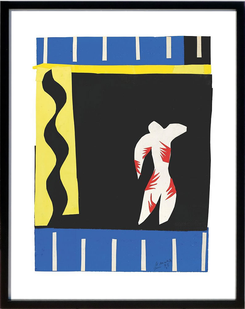 アンリ マティス 絵画 絵 ポスター アートパネル アートポスター リトグラフ モダン アート 低木 ダンス 複製画 版画 シルクスクリーン 絵画インテリア フレーム付き 北欧 おしゃれアンリ・マティス The Clown, 1943