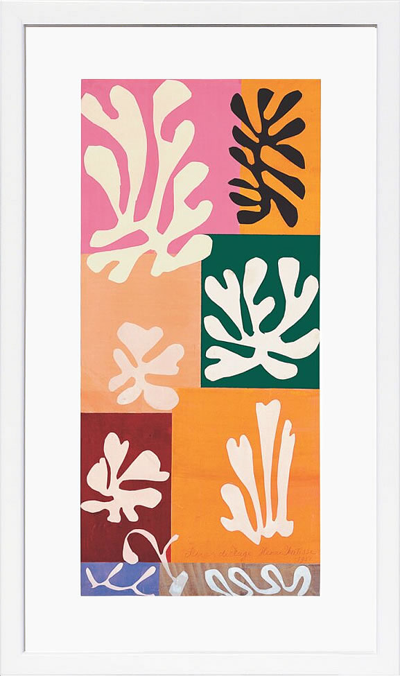 アンリ マティス 絵画 絵 ポスター アートパネル アートポスター リトグラフ モダン アート 低木 ダンス 複製画 版画 シルクスクリーン 絵画インテリア フレーム付き 北欧 おしゃれアンリ・マティス Snow Flowers, 1951